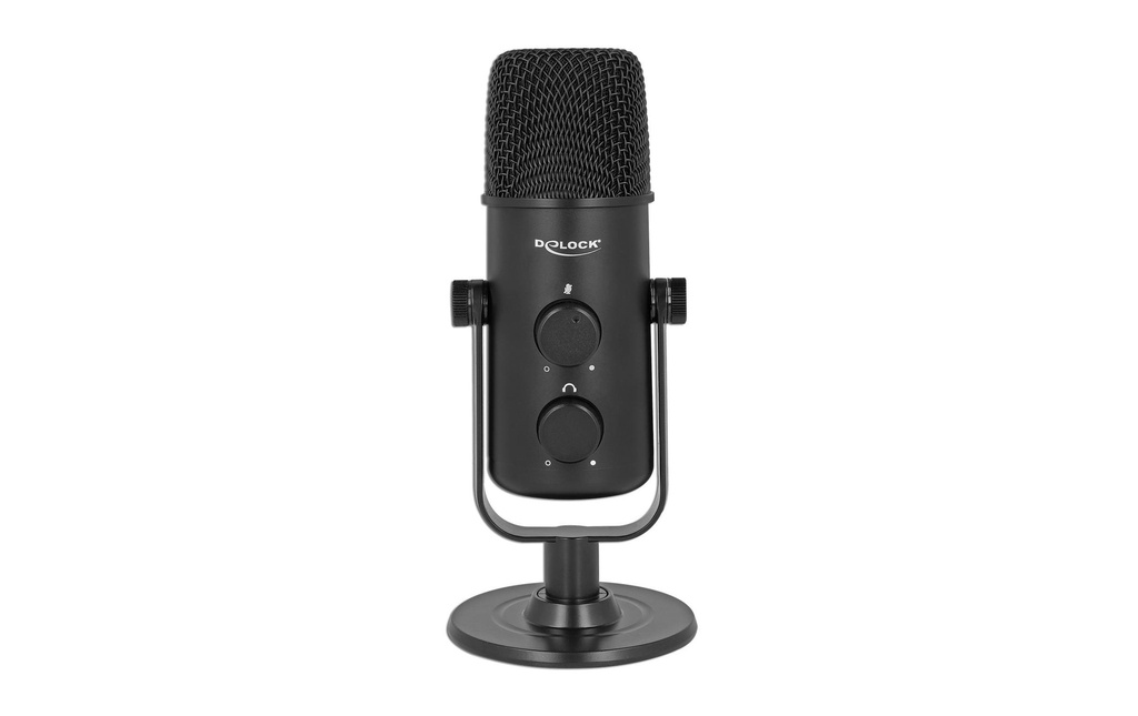 Delock Microphone à condensateur USB pour le streaming, le podcasting