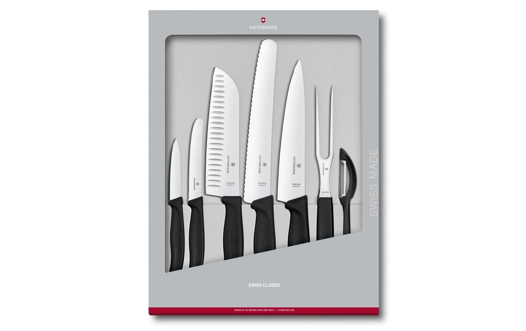 Victorinox Jeux de couteaux Swiss Classic 7 pièces, Noir