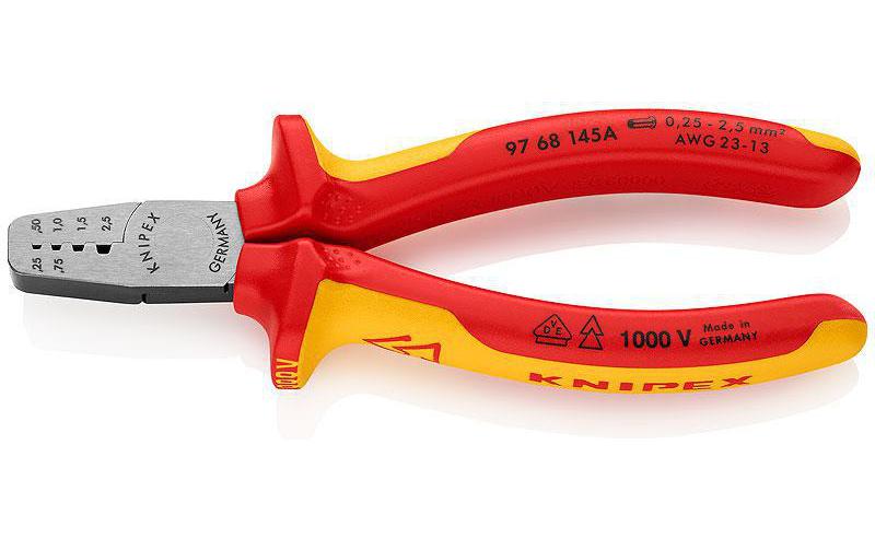 Knipex Pince à sertir 145 mm pour embouts de fils