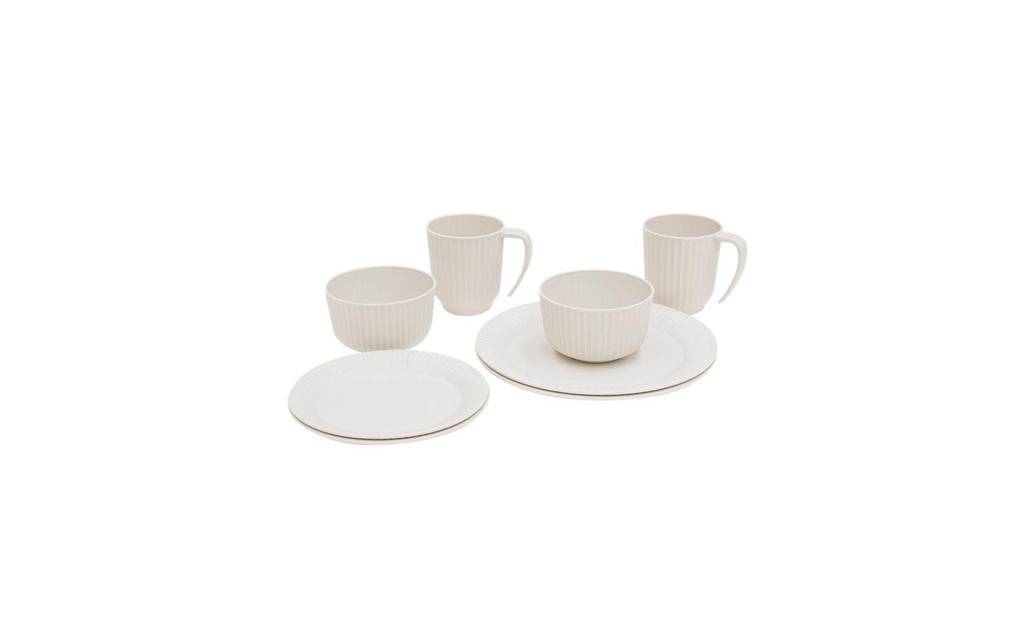 Outwell Ensemble de vaisselle de plein air Lot de 2 Delish Pierre de sable