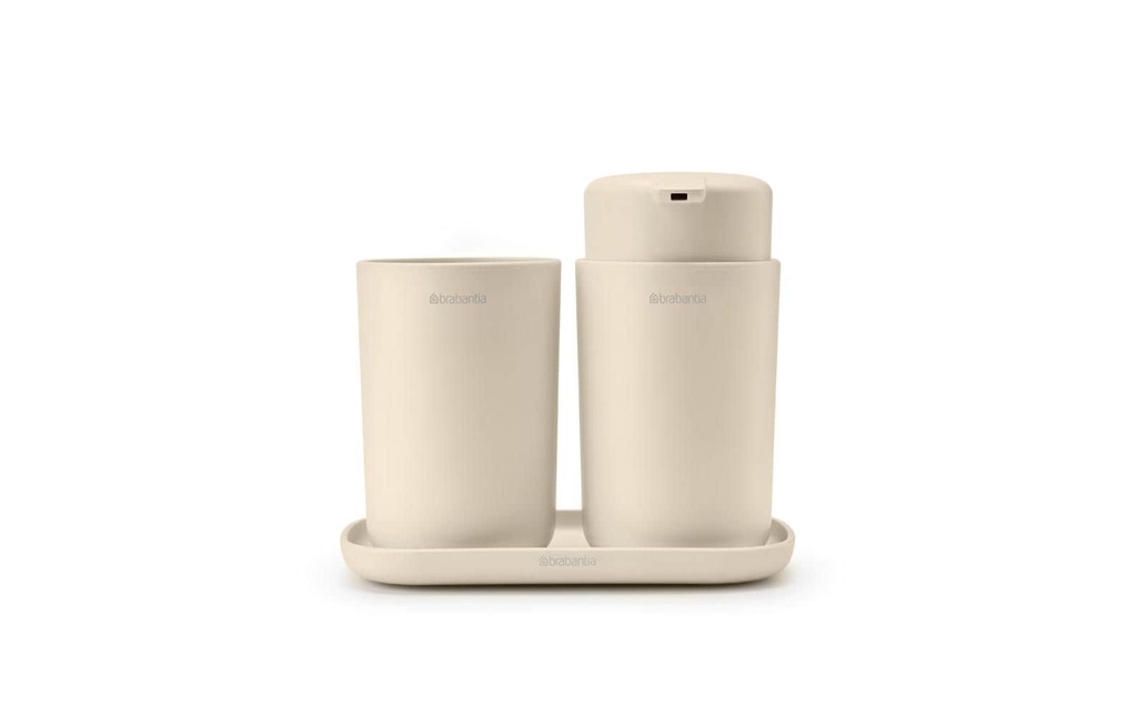 Brabantia Ensemble de distributeurs de savon ReNew Set 250 ml, Beige