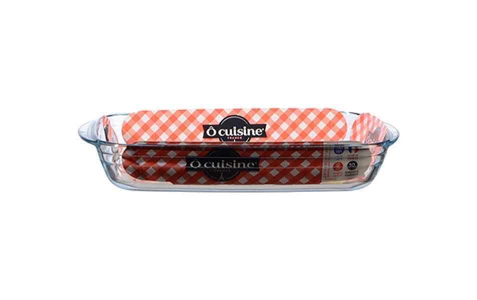International Cookware Plat à gratin 35 x 22 cm Angulaire, Transparent