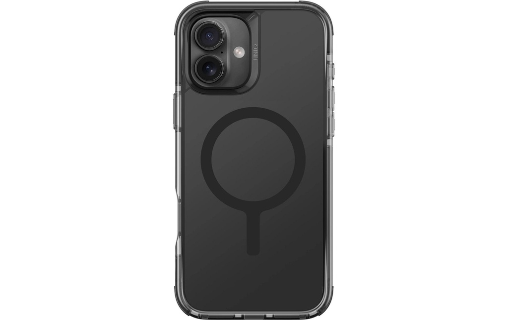 Uniq Coque arrière Combat Hybrid iPhone 16 Maglick Carbone