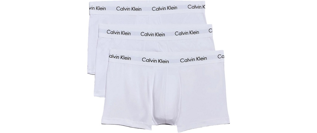 Calvin Klein Wäsche 3P Low Rise Trunk Blanc, XL
