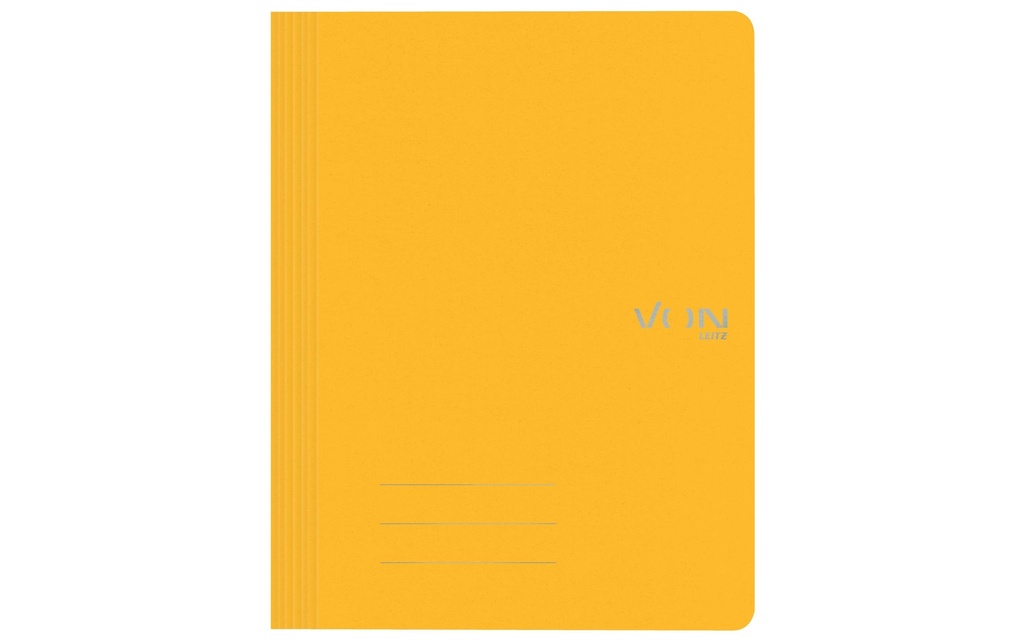 VON Classeur à levier avec mécanisme d'agrafage, A4, Jaune, 10 pièces