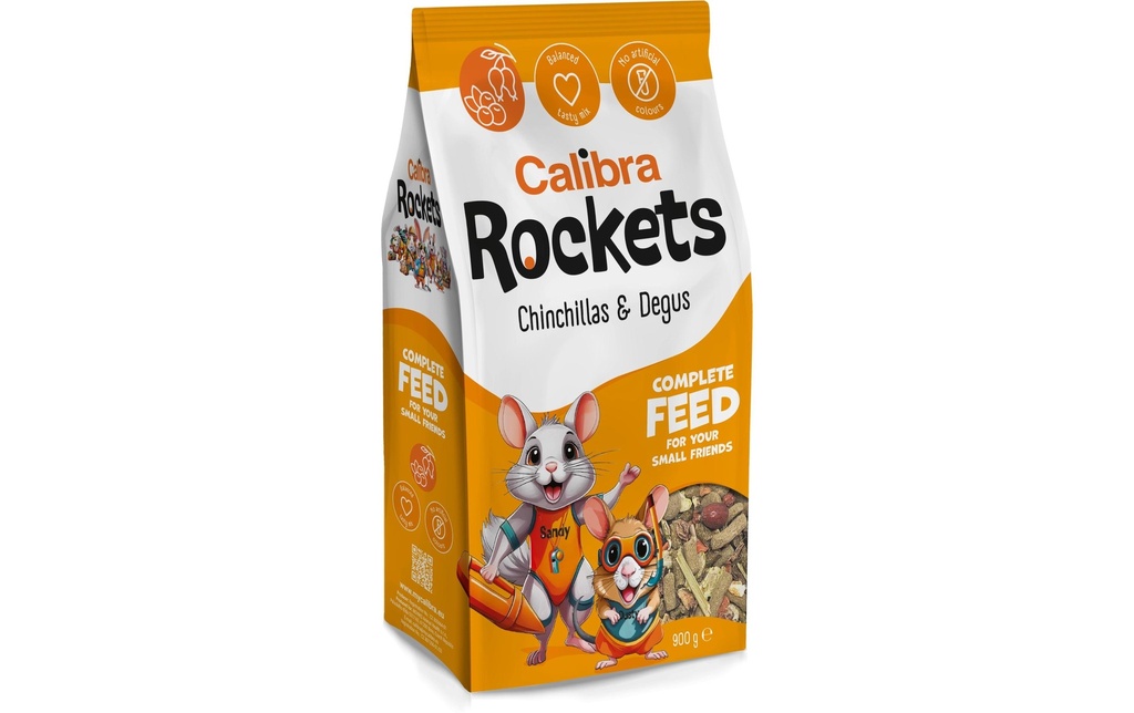 Calibra Nourriture de base Mélange de chinchillas et degus 900g