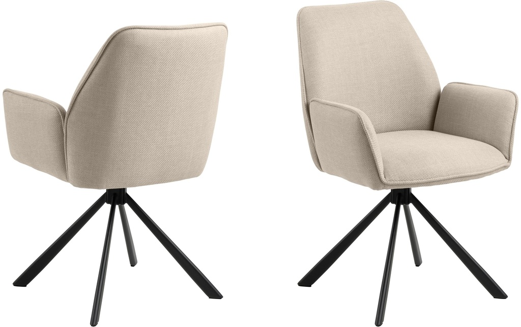 AC Design Chaise Glenda, 2 pièces, Beige