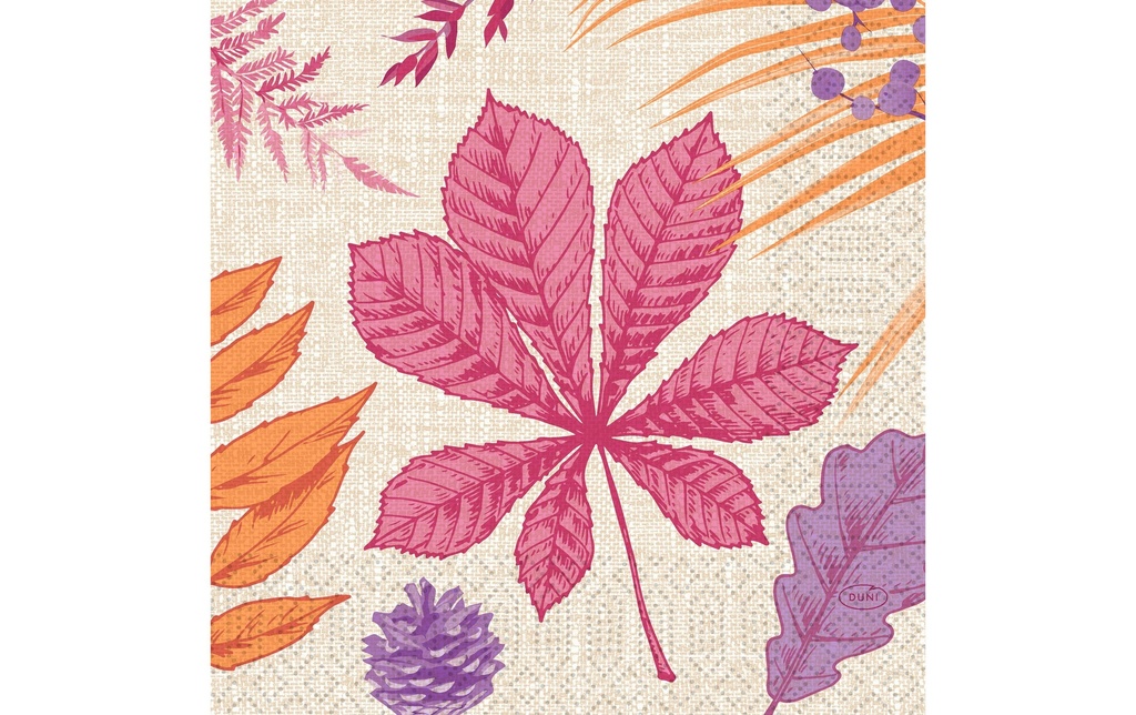Duni Serviettes en papier Bright Autumn 33 cm x 33 cm, 50 Pièce/s