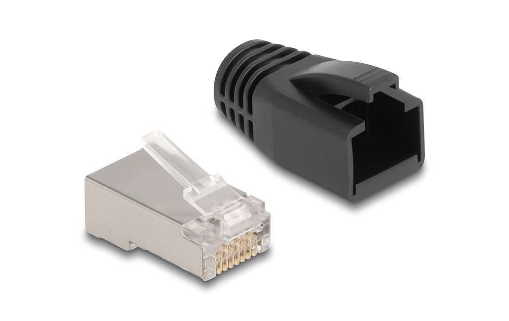 Delock Connecteur RJ50, S/FTP, Cat.5e 25 Pièce/s, Noir