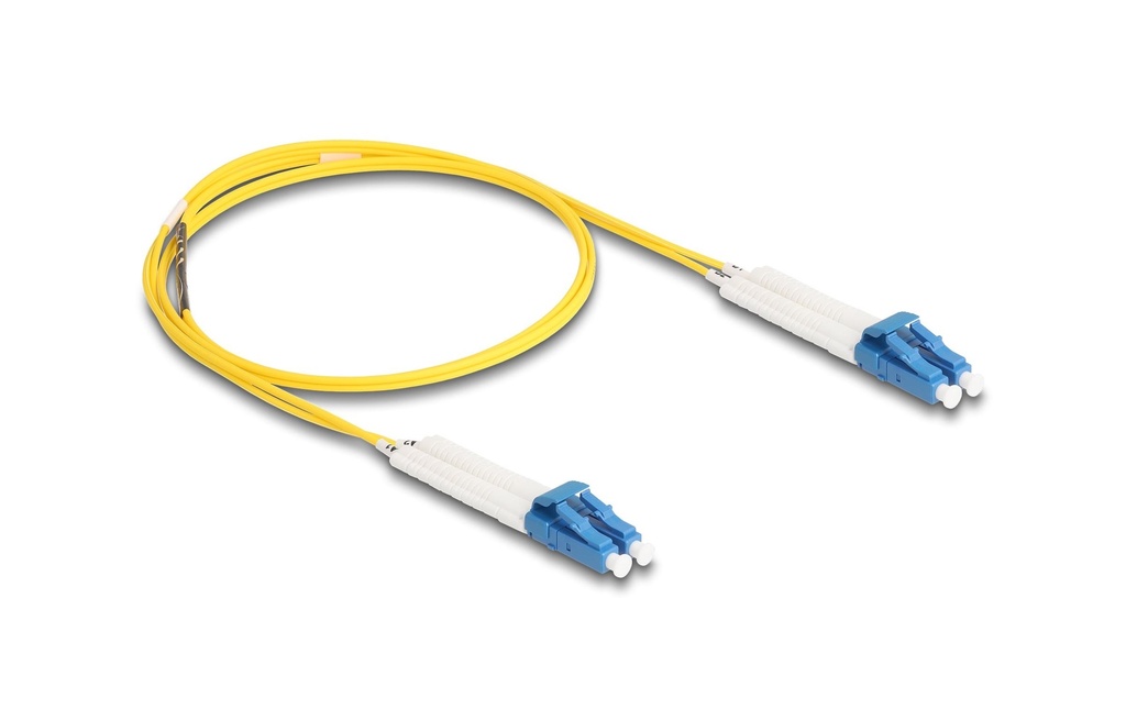 Delock Câble patch à fibre optique Singlemode LC – LC, OS2, Duplex, 1 m