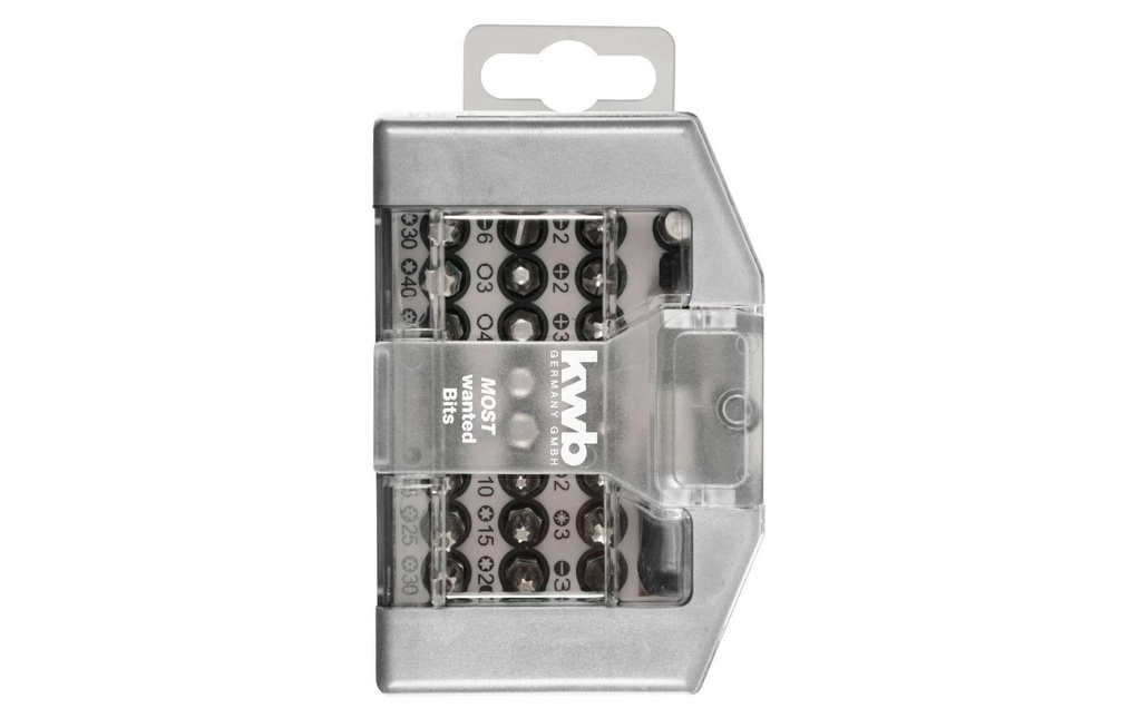kwb Kits de bits MOST WANTED avec clip ceinture, 32 pièces
