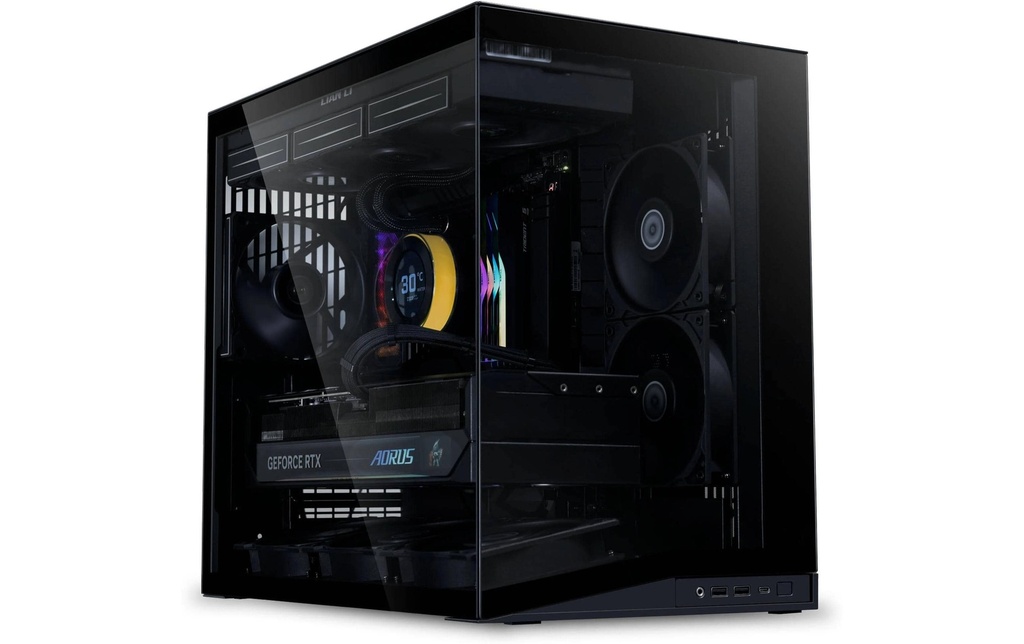Lian Li Boîtier d’ordinateur O11 Dynamic Mini V2 Flow Noir