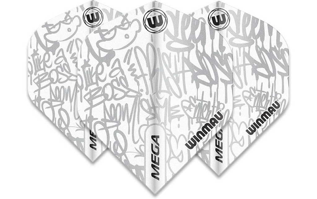 Winmau Dartflight, Blanc, 3 pièces