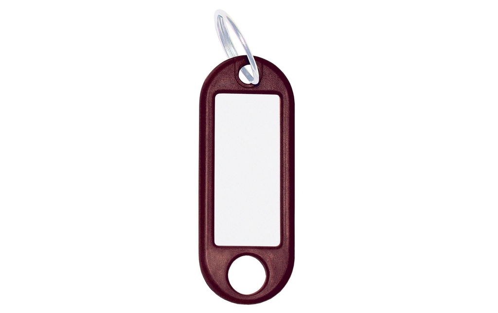 WEDO Porte-clés 18 mm avec bague, marron, 100 pièces