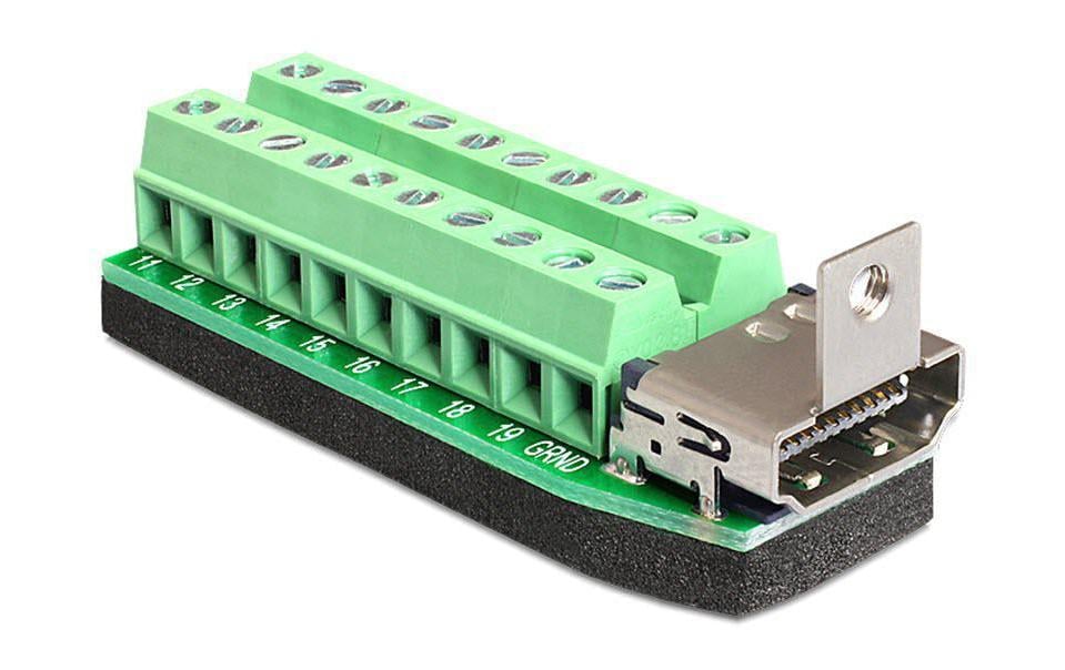Delock Adaptateur HDMI f Bornier à 22 broches