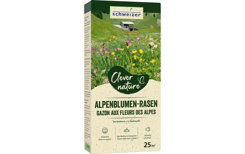 Eric Schweizer Gazon à fleurs des Alpes Clever Nature, 625 g