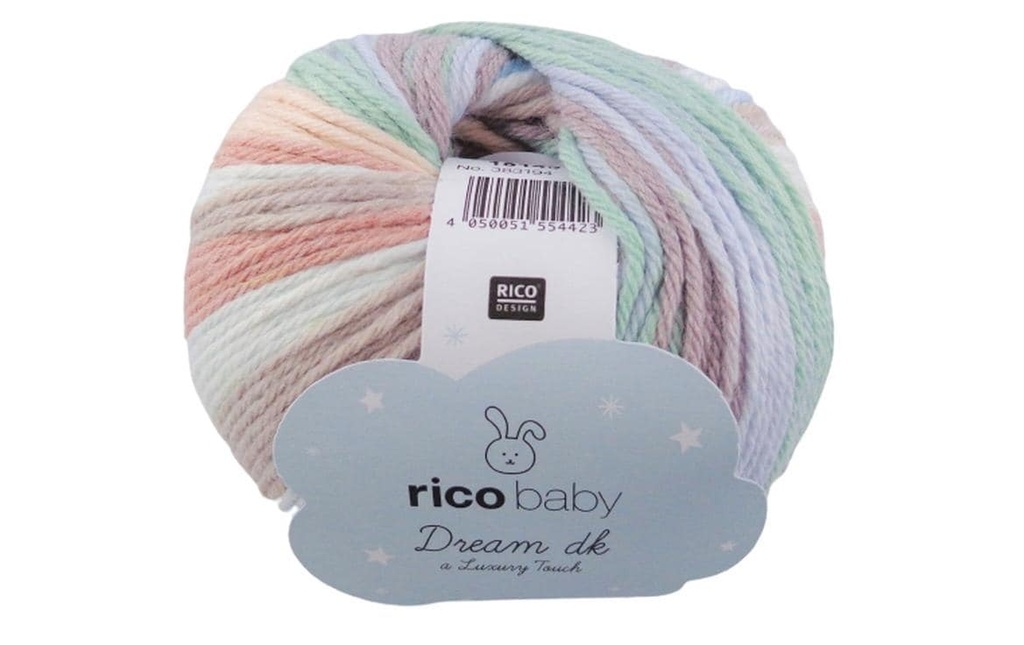 Rico Design Laine Baby Dream dk 50 g, Beige; Vert