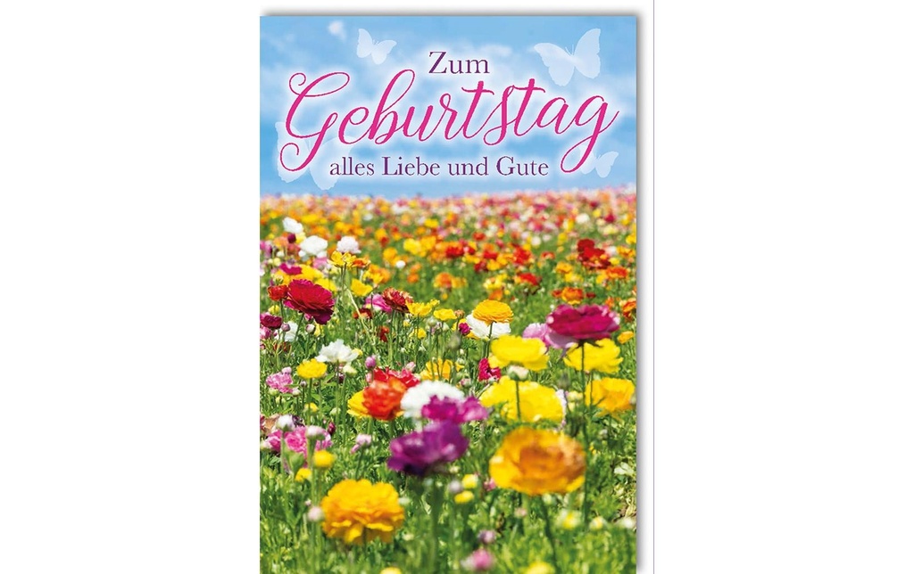 Braun + Company Carte de félicitations Fleurs 11.5 x 17 cm
