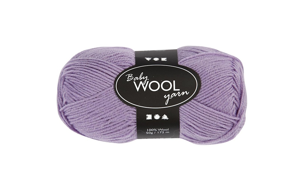 Creativ Company Laine Fil pour bébé Merino 50 g 14/4 Violet
