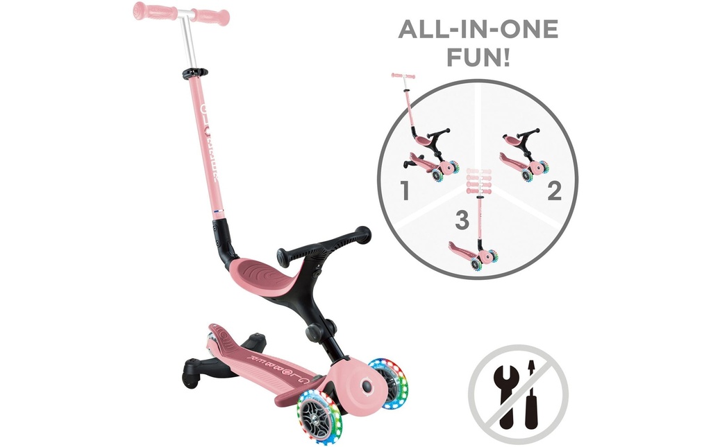 GLOBBER Draisiennes pour enfant Aller en haut Rose pastel