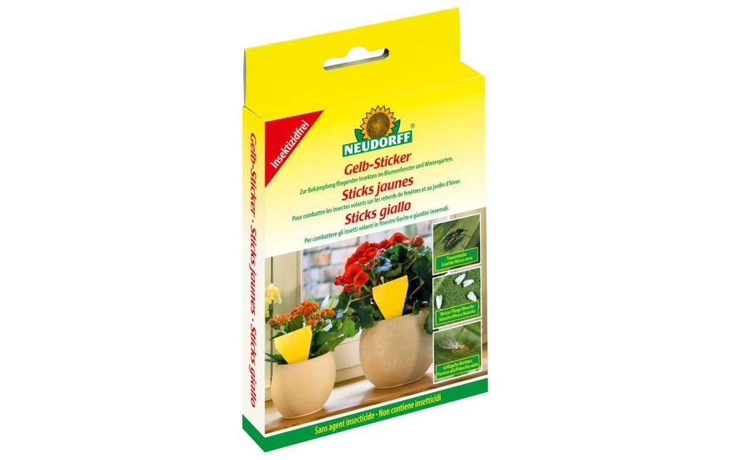Neudorff Protection des plantes Autocollants jaunes, 10 Pièce/s