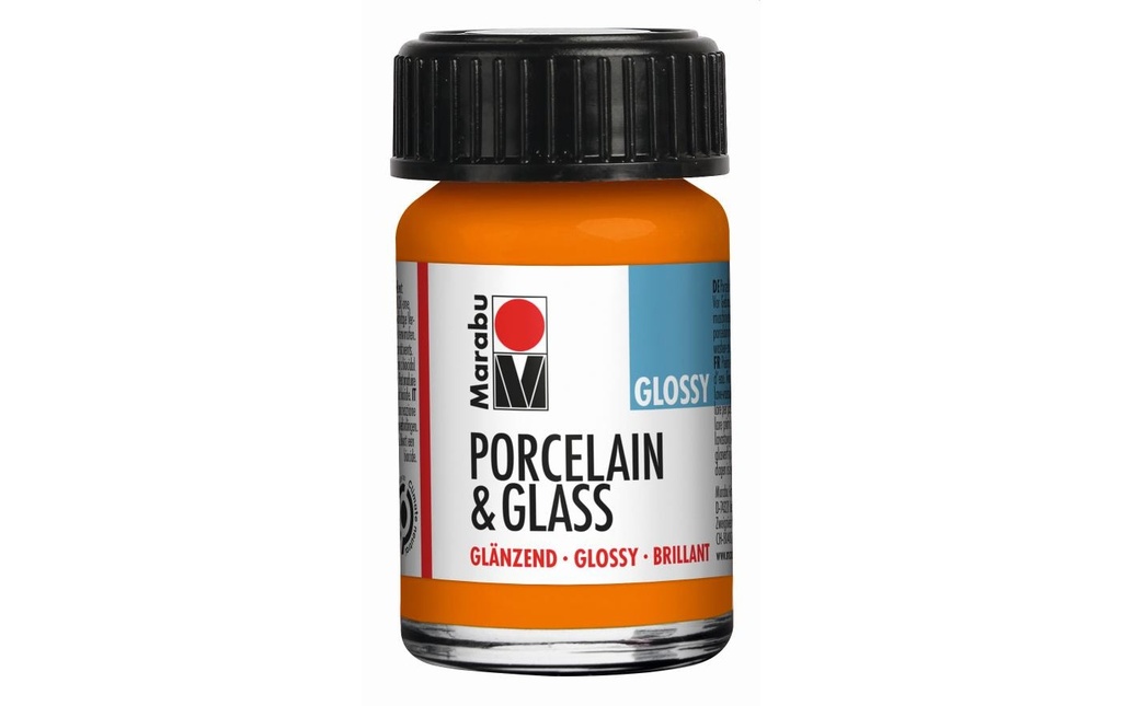 Marabu Peinture sur verre et porcelaine 013 Orange, 15 ml