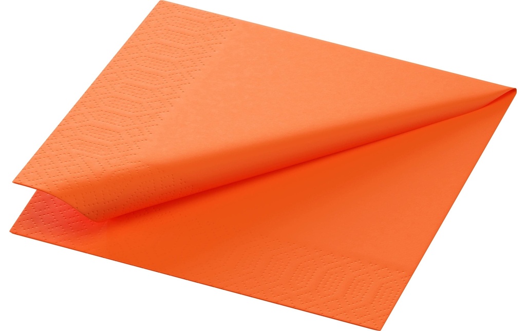 Duni Serviettes en papier Tissue 24 cm x 24 cm, 250 Pièce/s, Orange