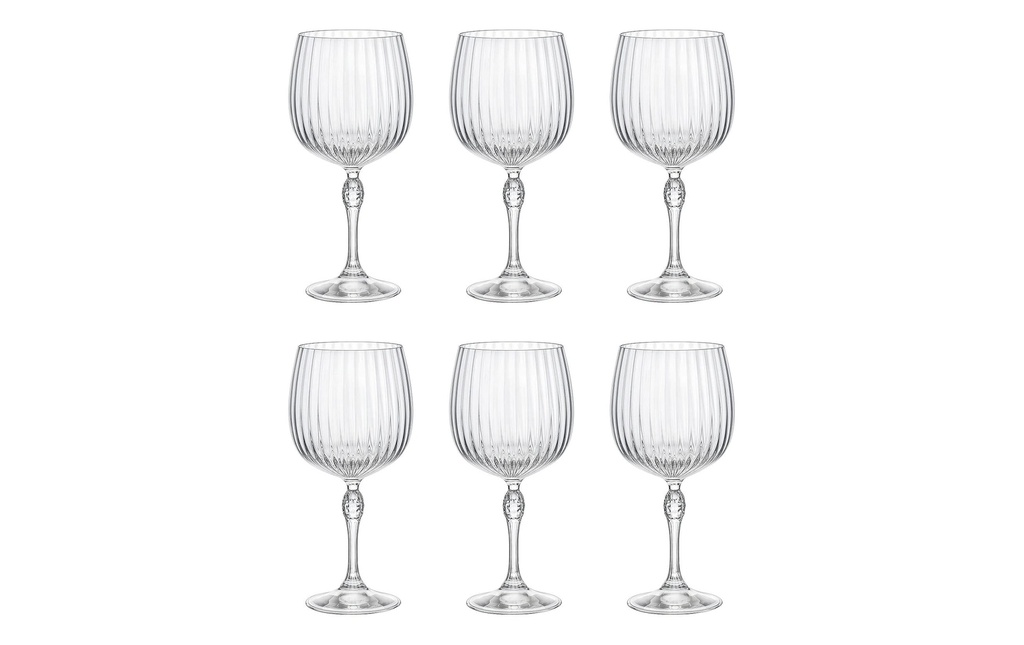 Bormioli Rocco Verre à gin Les 20 ans de l'Amérique 740 ml, 4 Pièce/s, Transparent