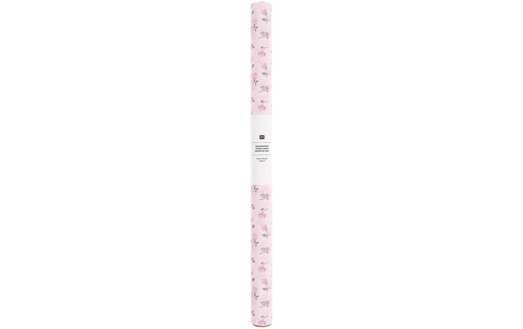 Rico Design Papier cadeau Roses 50 x 415 cm, 1 Pièce/s, Rose