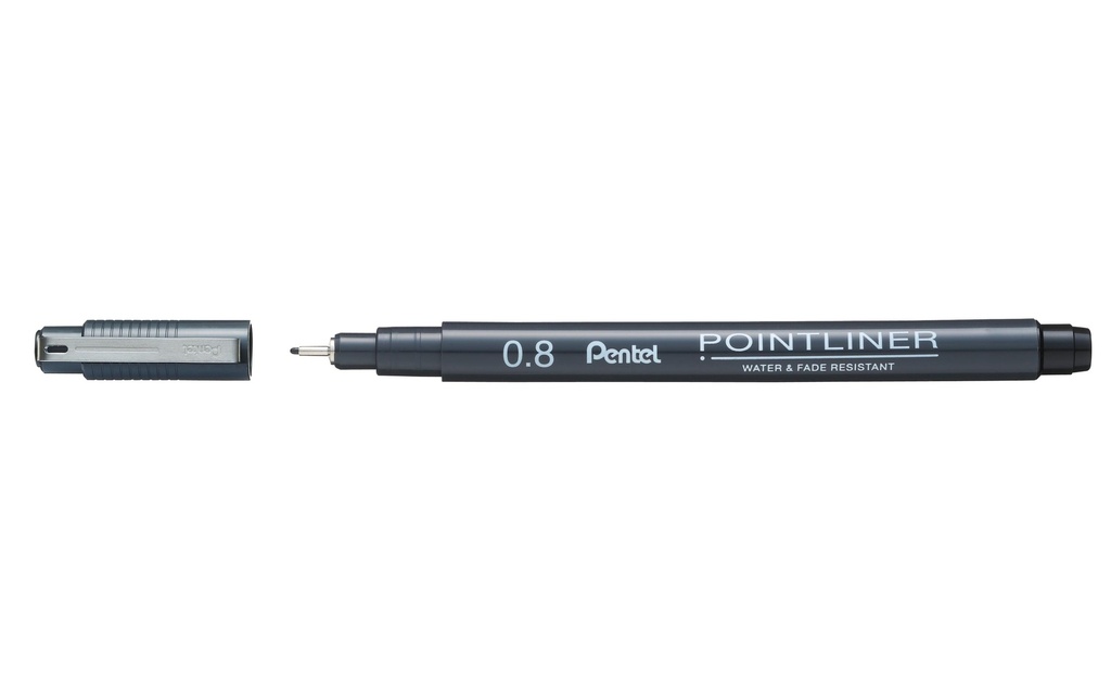 PENTEL Fineliner Pigment noir 0.8mm