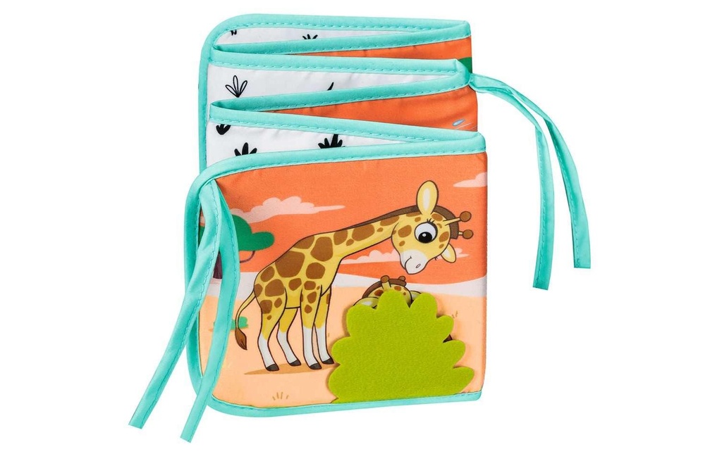 play+ Livre en tissu: Animaux sauvages (Leporello)