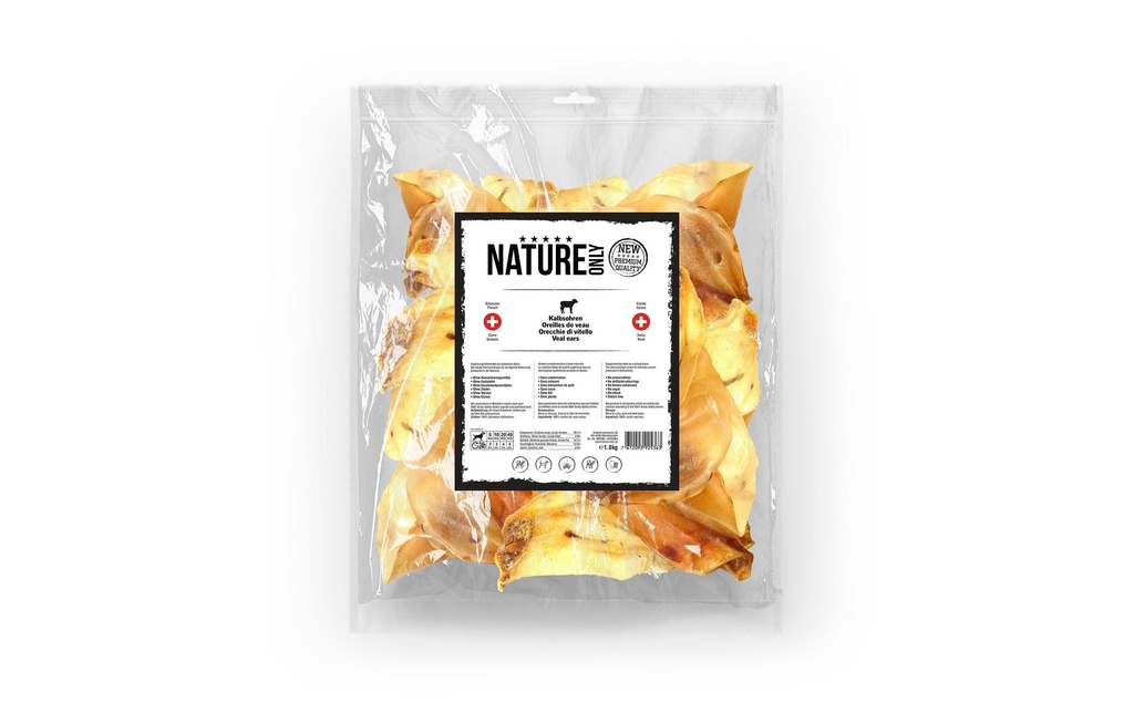 NATUREonly Produit à mâcher  Oreilles de veau 1 kg
