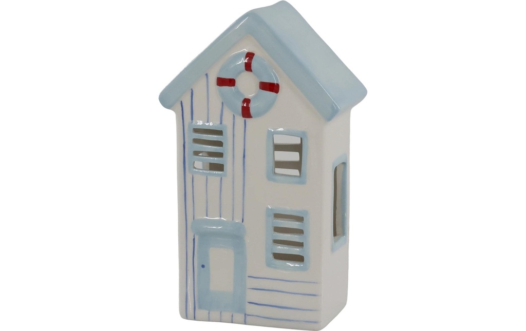 Chic Antique Objet à exposer Maison de plage 20 x 12 x 8 cm, bleu/blanc