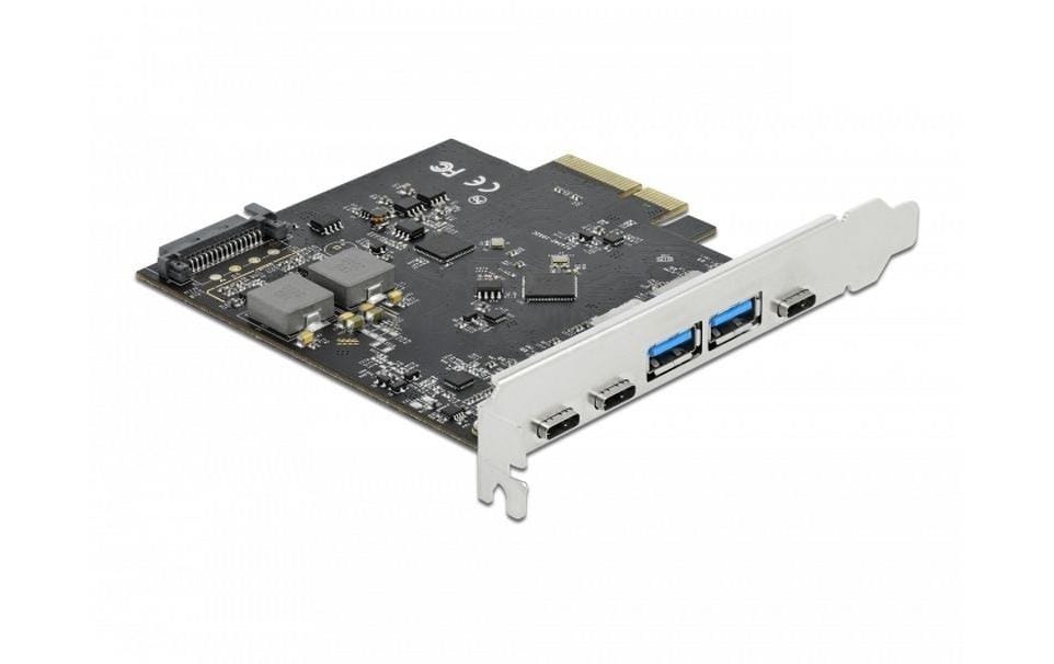 Delock Carte PCI Express USB 3.1 Gen2 - 3x USB-C + 2x USB-A
