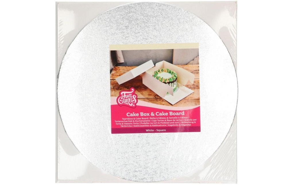 Funcakes Boîte à gâteaux avec plaque à gâteaux 30.2 x 30.2 x 15 cm, 1 Pièce/s