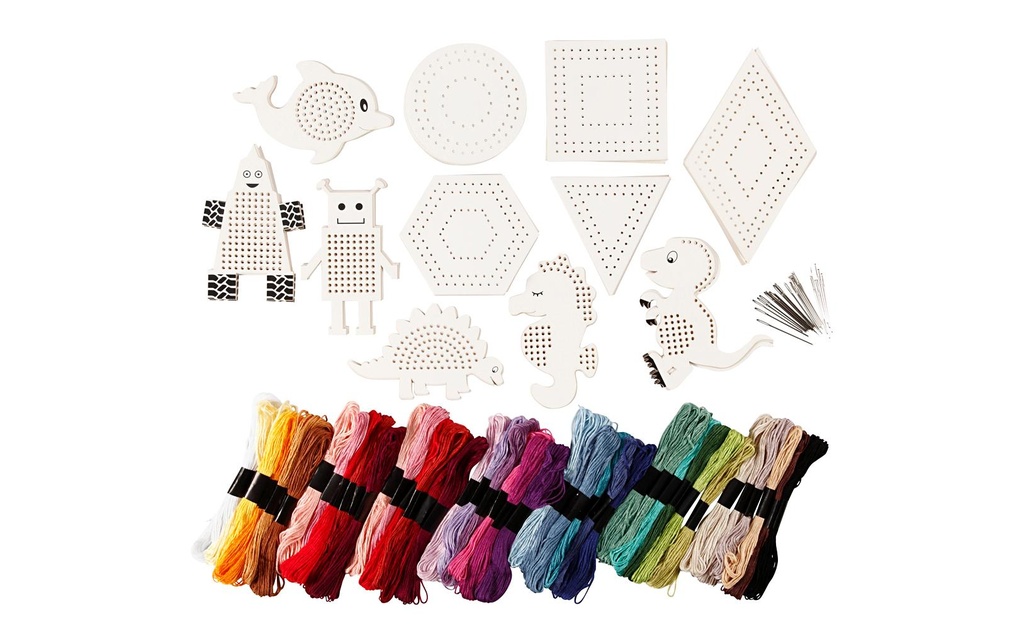 Creativ Company Fil à broder avec cadre de broderie assorti