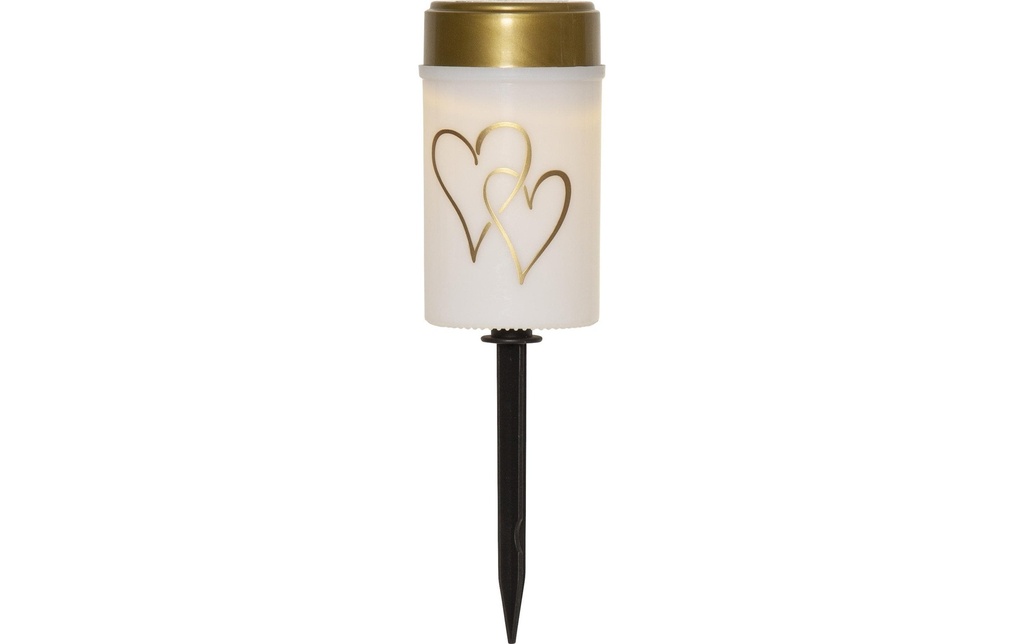 Star Trading Bougie solaire Hearty Blanc chaud, 1 LED