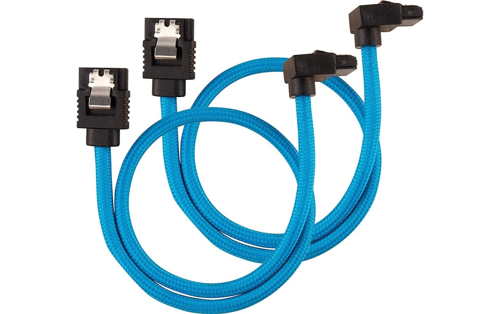Corsair Câble SATA3 Premium Set Bleu 30 cm coudé