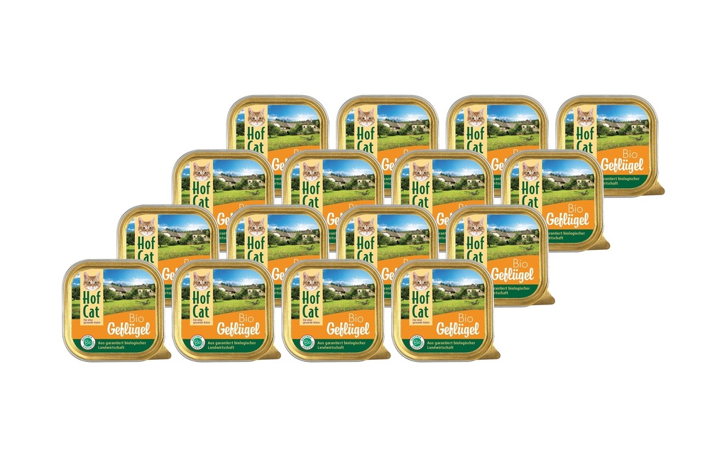 HofCat Alimentation humide Volaille, 16 x 100g