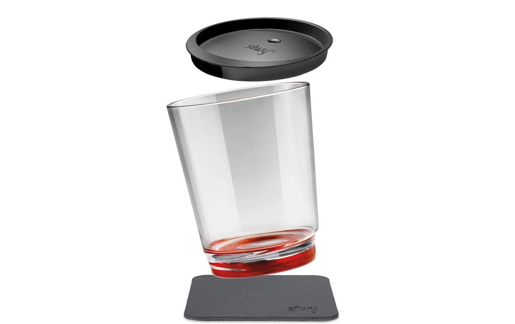 Silwy Gobelet magnétique en plastique Triple Rouge