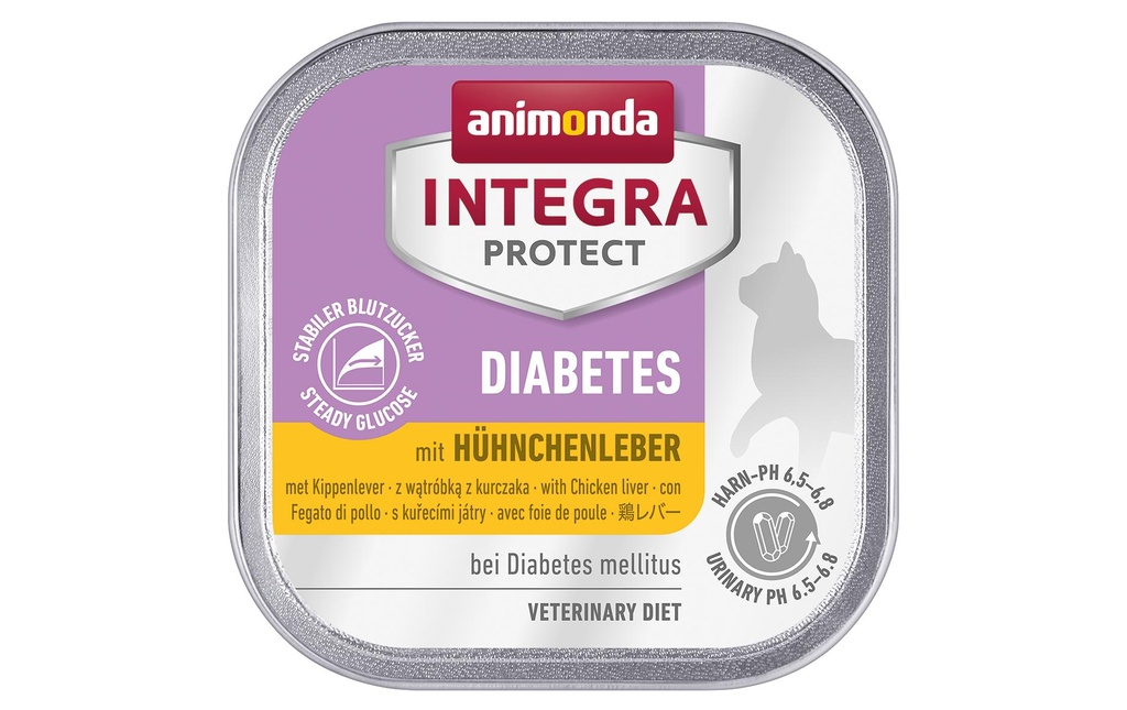 Animonda Integra Protect Nourriture humide Diabète Foie de poulet, 100 g