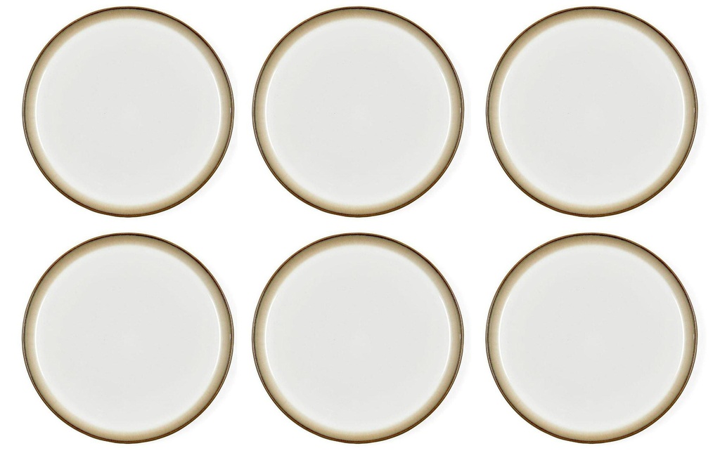 Bitz Assiette non décorative Ø 27 cm, 6 Pièce/s, Gris/Crème