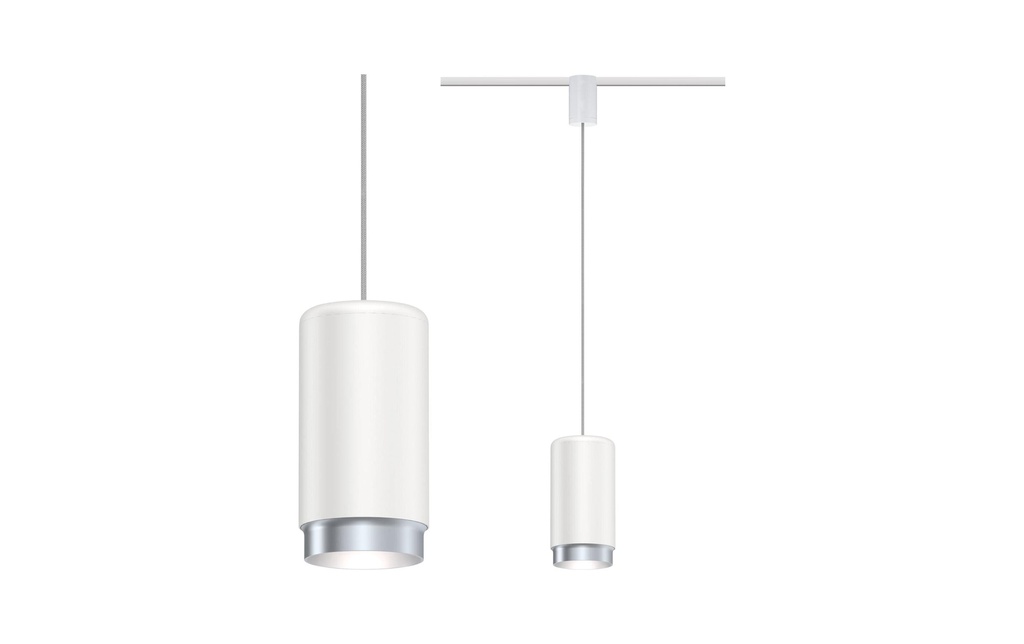 Paulmann Lampe suspendue URail Corus, 1 x E27, 50 W, blanc