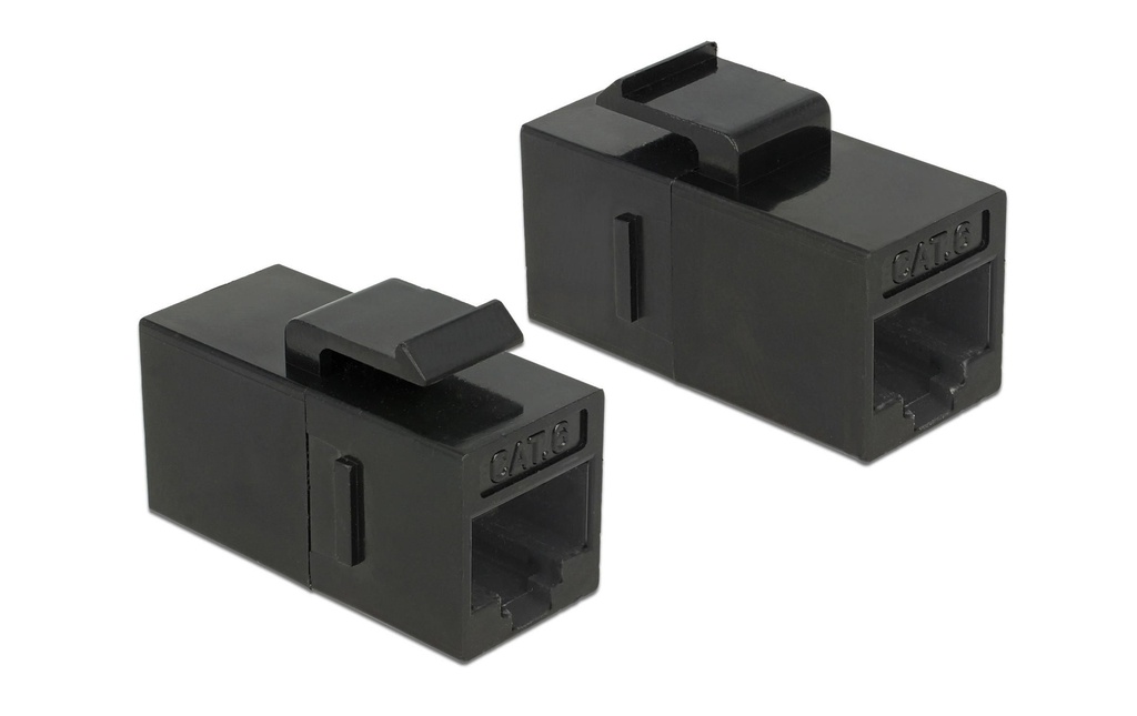 Delock Module Keystone RJ-45 - RJ-45, Cat.6, UTP noires