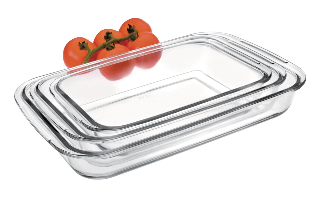 Ibili Services de plats en cocotte 3 pièces, Angulaire, Transparent