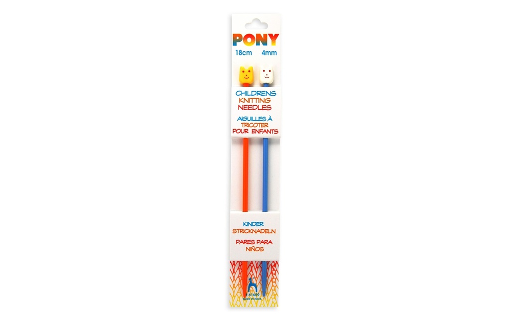 Pony Aiguilles à tricoter pour les enfants Taille 4, 18 cm