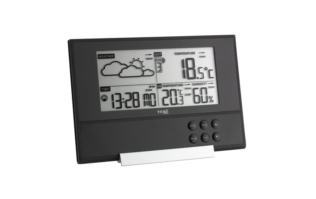 TFA Dostmann Station météo Pure, Noir