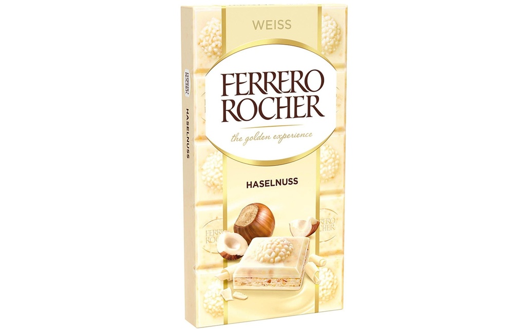 Ferrero Int. Tablette de chocolat Blanc Noisette 90 g