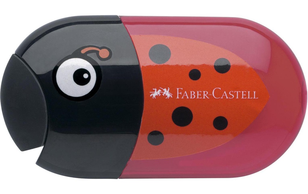 Faber-Castell Taille-crayon Coccinelle, avec gomme à effacer