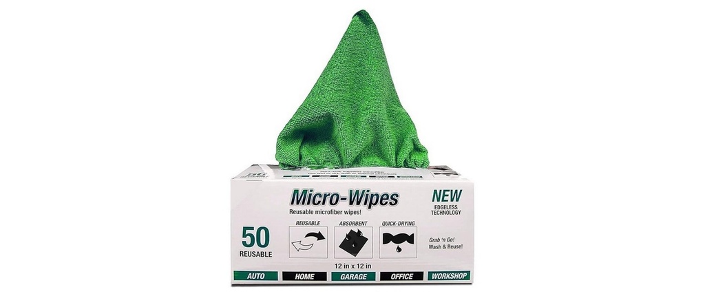 Haushaltsware Chiffon de nettoyage en microfibre Boîte, 50 Pièce/s, Vert